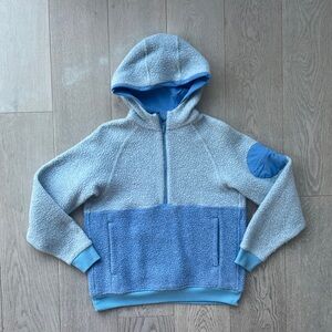 Outdoor Voices MegaFleece 1/2 Zip Hoodie Pullover in Dusty Blue Women’s Size XS